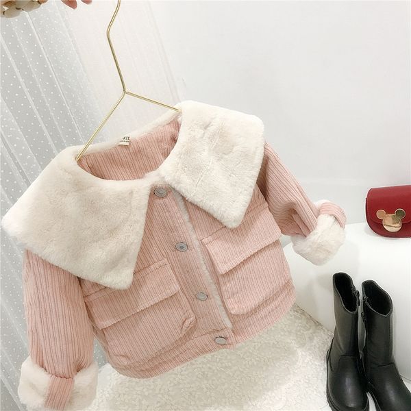 Baby Plus Samt Gepolsterter Mantel Herbst und Winter Kleidung 2021 Ausländischen Stil Kinder Winter Trend Mantel