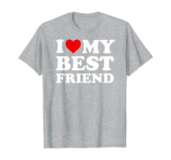 

i love my friend t-shirt - heart my bff, White;black