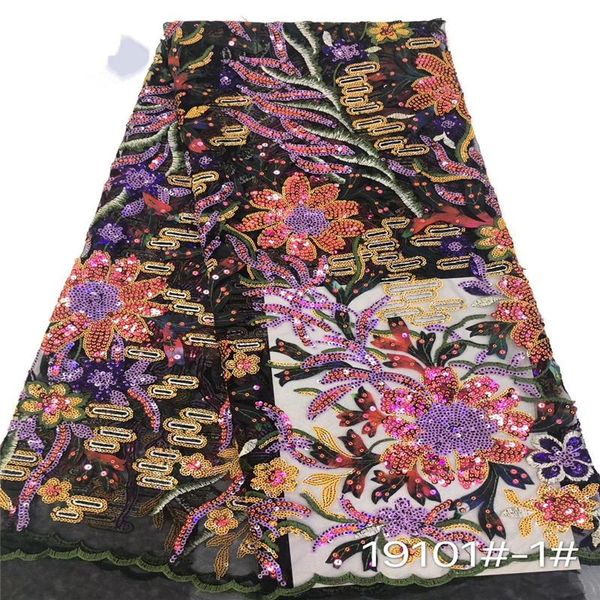 

ribbon latest african lace fabric 2021 with sequins french nigerian for party dress xb82-979, Pink;blue