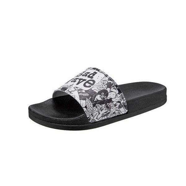 

wemen 's slippers breathable antiskid cool large waterproof couples size44.45 indoor shower shoes, Black
