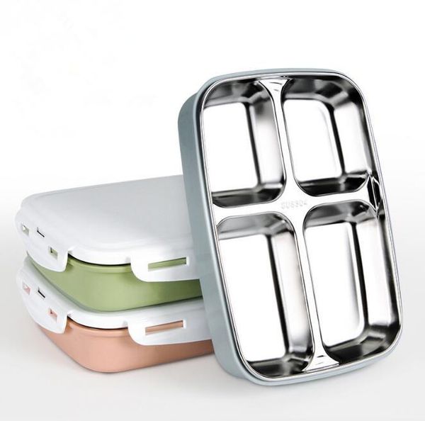 

dinnerware sets stainless steel lunch box leak-proof bento boxes eco-friendly microwave children container