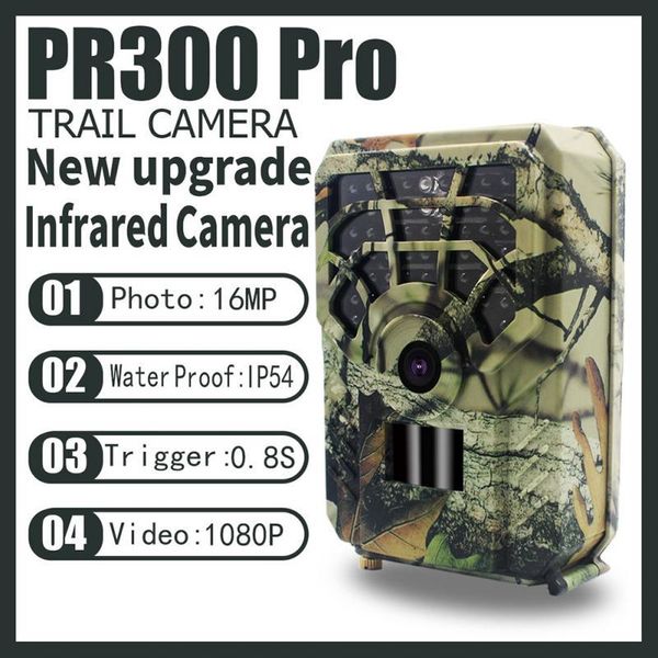 

camcorders pr300 pro hunting trail camera 16mp wildlife with night vision motion activated outdoor trigger scouting