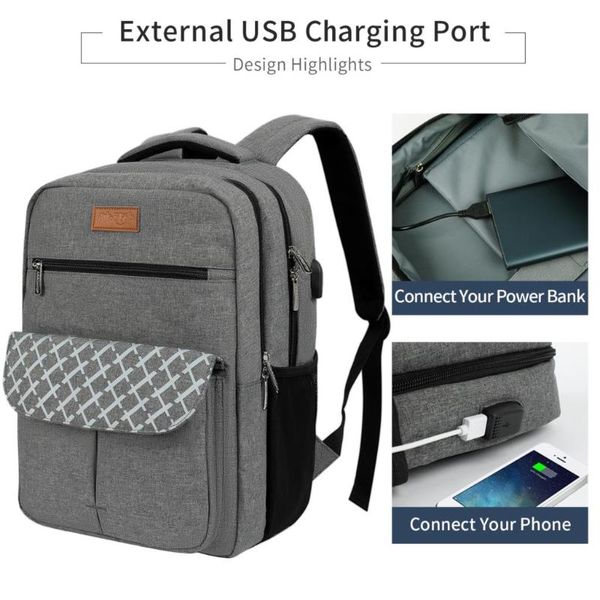 

backpack anti-theft bag travel women large capacity business usb charge men lap16 inch college student school