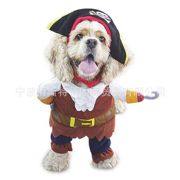 

dog apparel s/m/l/xl cat clothes suits pirate halloween costumes two-legged pet