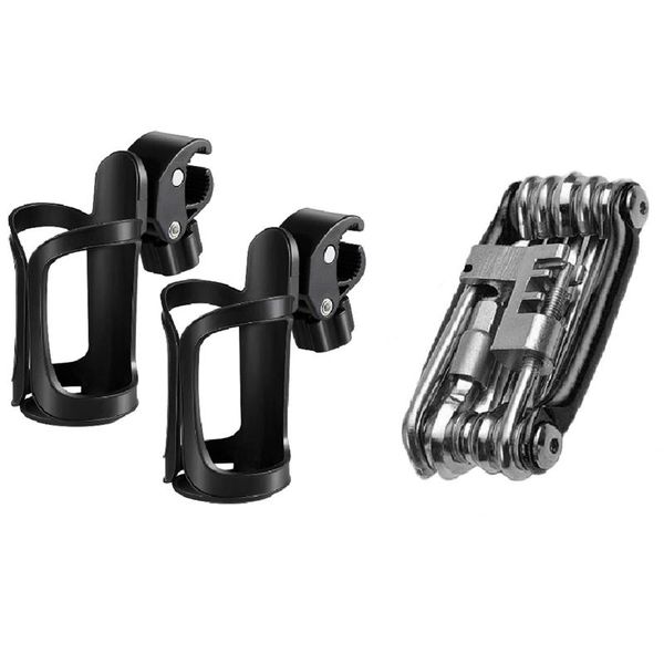 

tools 11 in 1 bicycle sets bike multi repair wrench screwdriver steel folding with cup holder for strollers