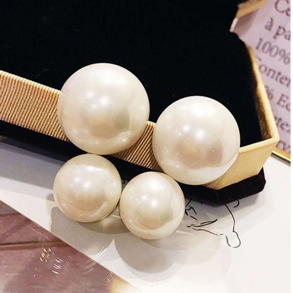 

gentle pearl temperament simple personality korean versatile long pendant earrings female, Black