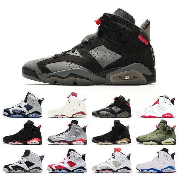 

original basketball shoes 6s for man red oreo alternate angry bull black cat carmine hare infrared olympic tinker comfortable flat shoe size