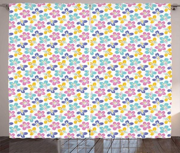 

curtain & drapes multicolor floral curtains computer graphics blooming dreamy spring flowers living room window
