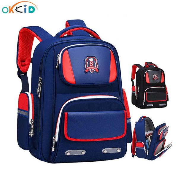 

school bags okkid orthopedic backpack for boy waterproof schoolbag luminous reflective strip boys children book bag