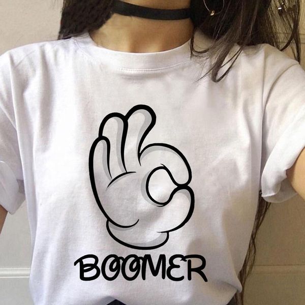 

finger printed t shirt women harajuku funnt tshirt short sleeve streetwear casual ladies fashion graphic summer female t-shirt women's, White
