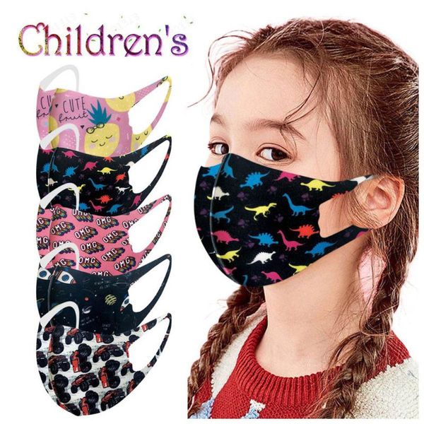 

other event & party supplies 1pc mouth masks children face maskcartton print ice silk mask for kids caps mascarillas#3 masque halloween cosp
