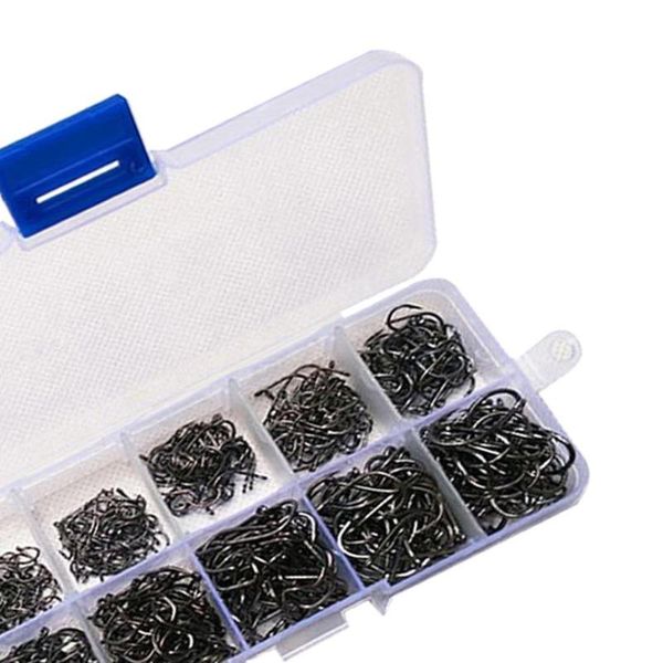 

500pcs/set strong carbon steel saltwater freshwater fishing circle jig hooks set