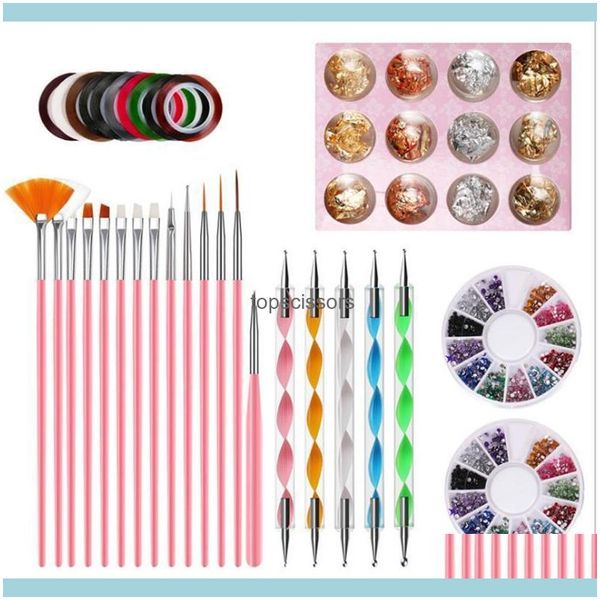 

kits salon health & beautyfinished nail art set, diy tools 3d rhinestone aessories decorative decals kits1 drop delivery 2021 mbeht