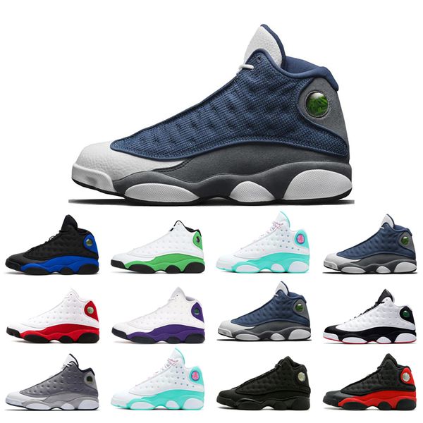 

13s man basketball shoes atmosphere grey aurora green black cat bred chicago court purple flint he got game hyper lucky playground trainer a