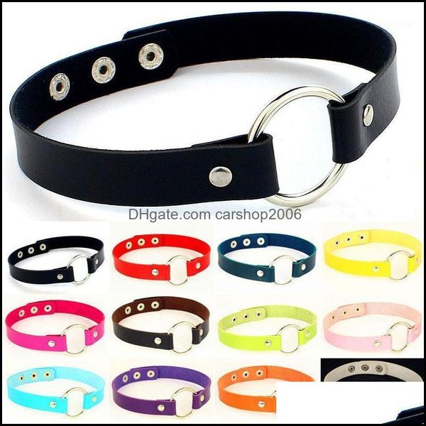 

chokers & pendants jewelrychokers 1pc punk round heart gothic goth choker necklace love pu leather neck buckle necklaces jewelry for women c, Golden;silver