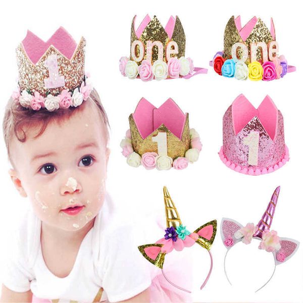 

hat princs crown headband 1 2 3 year old birthday decorations caps baby shower 1st 2nd 3rd party