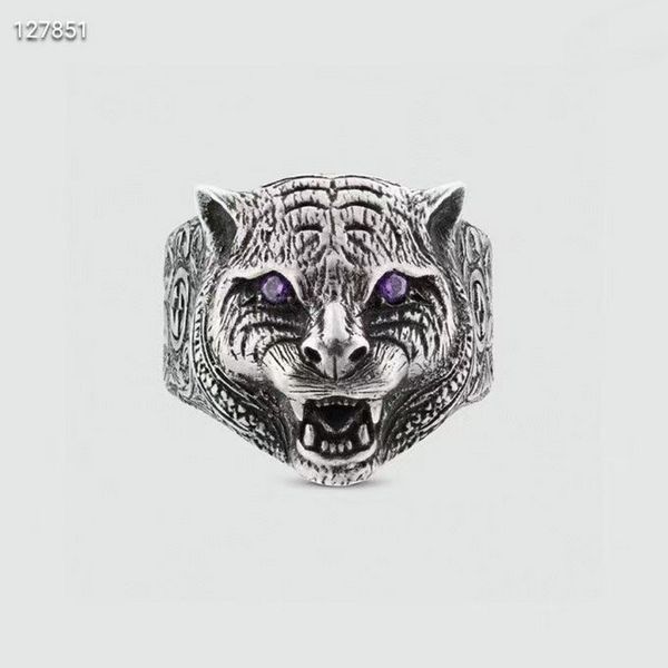 

panthere series vintage retro advanced rings with side stones factory direct sales 2021 new highÂ quality european size fashion lettering cla, Silver