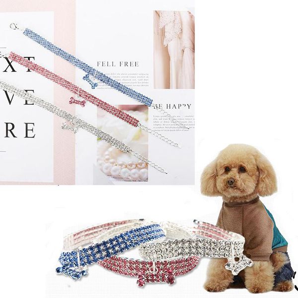 

dog collars & leashes beautiful elastic rhinestone pet collar cat and jewelry