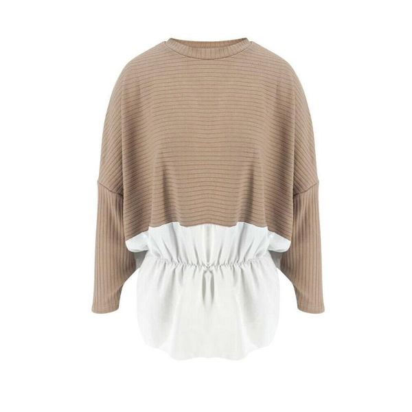 

women's sweaters womens long sleeve pullover ladies casual loose sweater blouse female patchwork women autumn coats, White;black