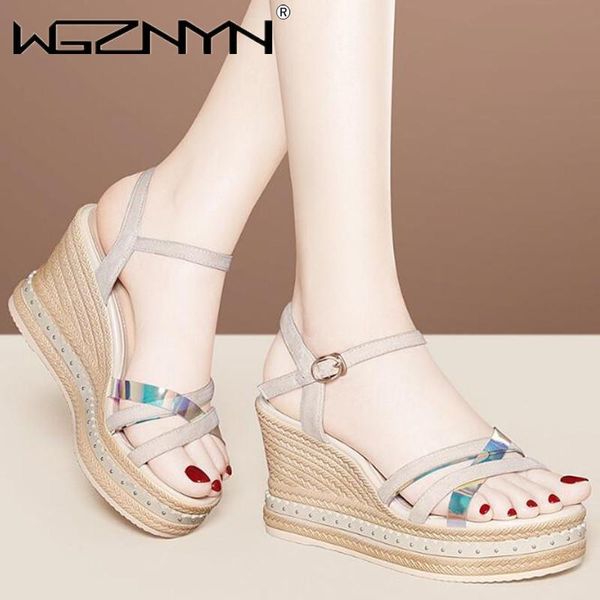 

sandals woman shoes summer platform gladiator lady low heel beach fashion, Black