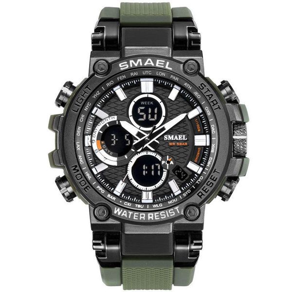 

wristwatches metal casing waterproof multi-functional trendy men's electronic sport watch, Slivery;brown