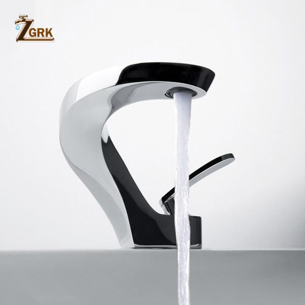 

bathroom sink faucets zgrk design bath basin faucet cold and waterfall contemporary chrome brass mixer deck mounted taps