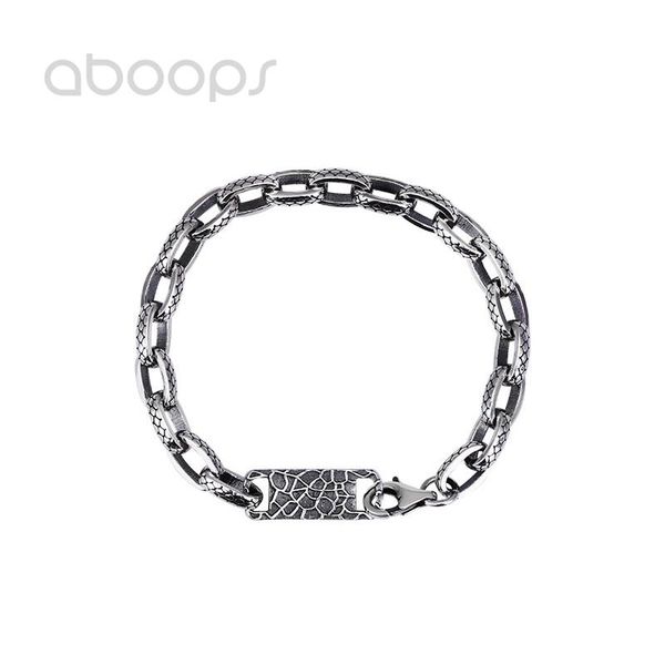 

vintage 925 sterling silver link bracelet for men women 18/20/22cm link, chain, Black