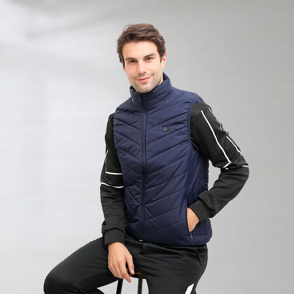 

spring autumn sleeveless jacket for men smart heating vest men's and winter products vests, Black;white