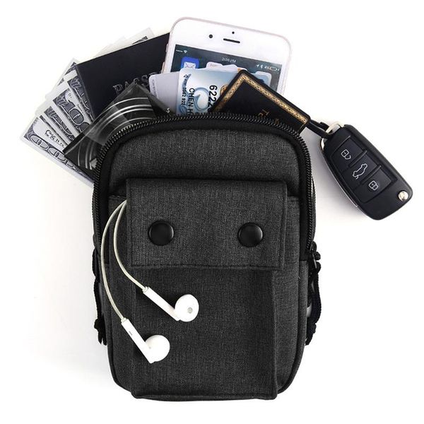 

outdoor bags yipinu hanging neck mobile phone bag multi-function travel document rfid storage blue black coin wallet