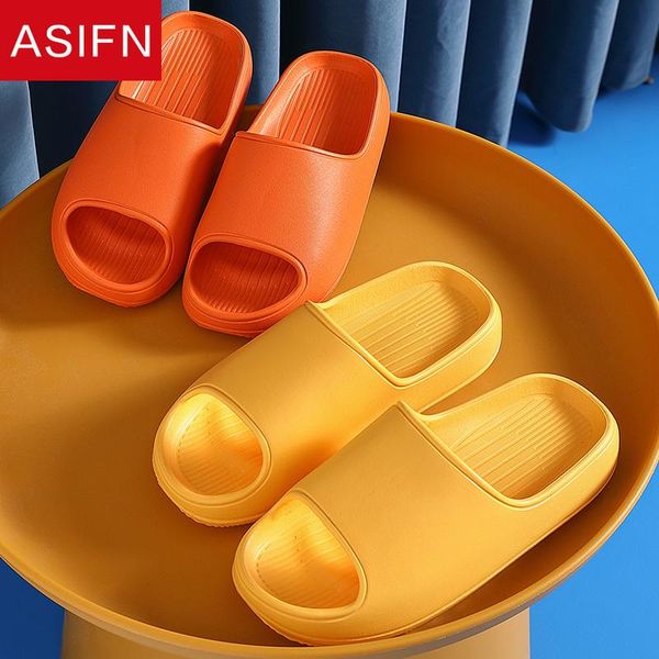

thick sole house women slippers 4.5cm heel ladies platform flat shoes non-slip eva room indoor slides women's, Black