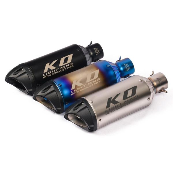 

universal motorcycle exhaust tail pipe without 51mm diameter 320mm length stainless steel and abs for modified system