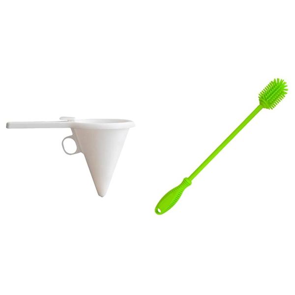 

silicone bottle cleaning brush with long handle adjustable icing candy funnel baking & pastry tools