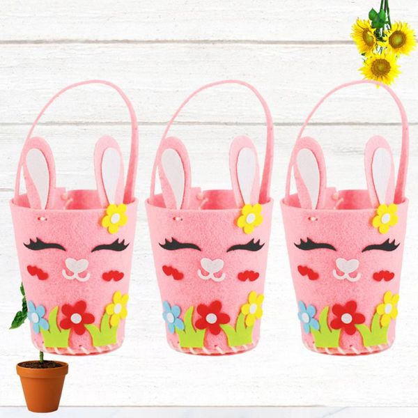 

nonwovens easter egg handbag kids diy flower basket cartoon material bag funny tote for earter part gift wrap