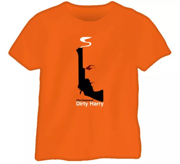 

dirty harry clint eastwood movie legend fan t shirt, White;black