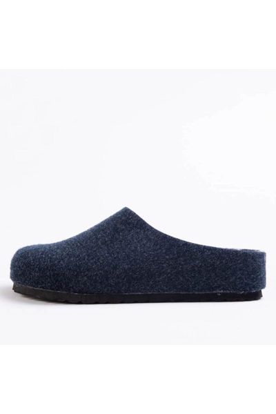 

slippers female anatomical navy blue home slipper, Black