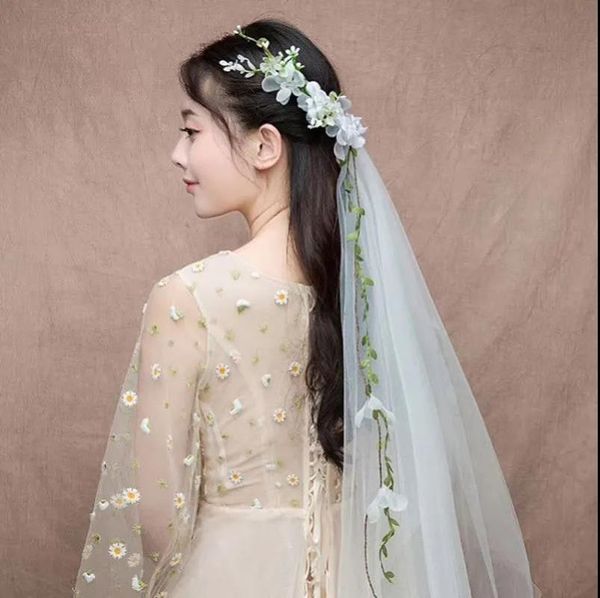 

decorative flowers & wreaths bride headdress wreath korean wedding flower simulation fairy beauty seaside vacation pography