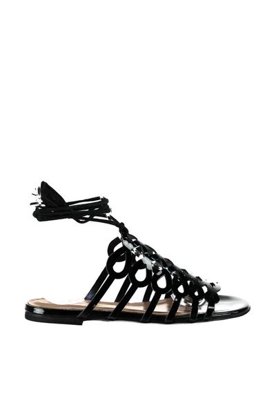 

derimod genuine leather female sandals, Black