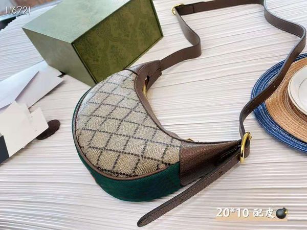 

women's underarm bag classic red and green stripe with box