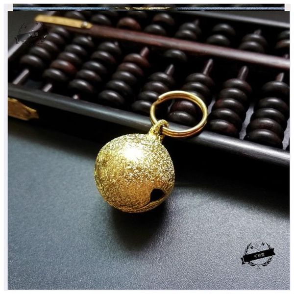 

factory small size pet brass bell gold teddy tag pendant dog jewelry lit4
