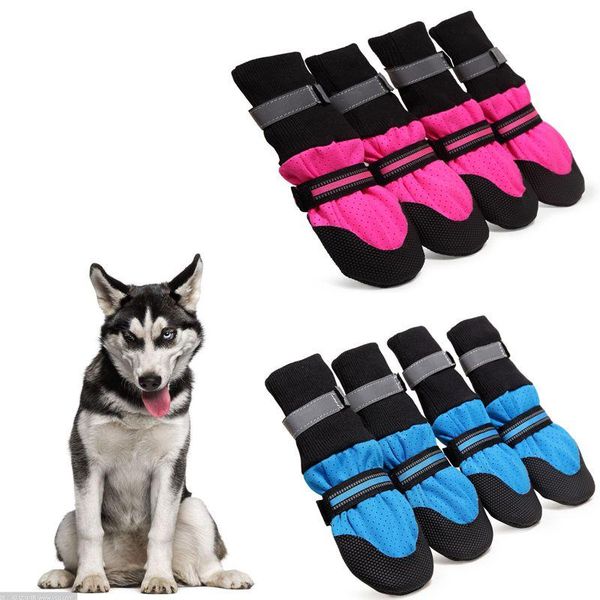 

dog apparel pets summer breathable shoes large lightweight with reflective stripe soft bottom