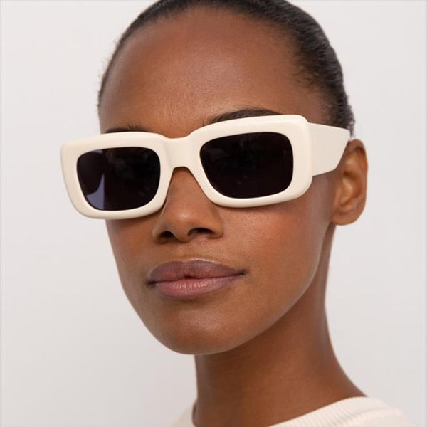 

retro white square sun glasses brand vintage big frame men oculos feminino lentes gafas de sol uv400, White;black
