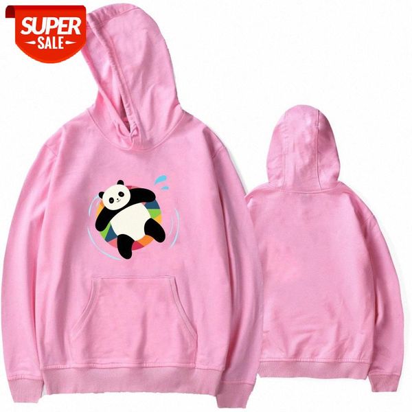 

sweater cute animal loose men's and women's hooded #2r96, Black