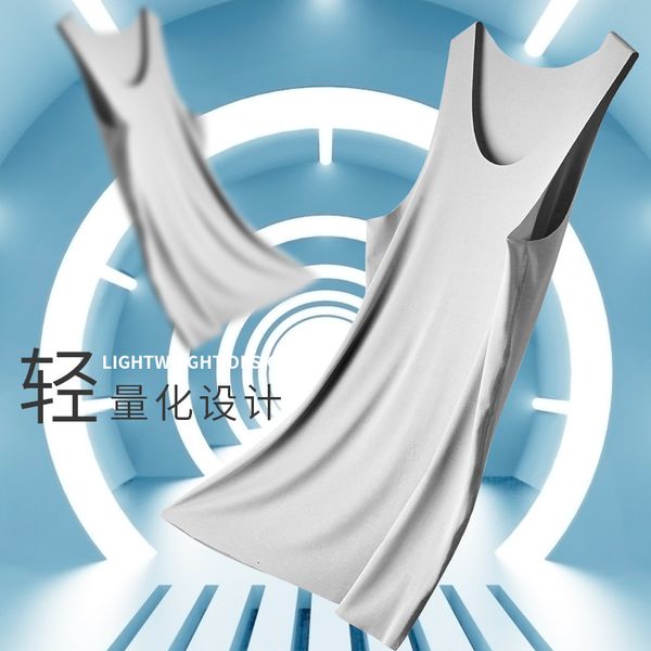 

tongbiao men' traceless vest modal breathable stretch t-shirt slim sports primer, White;black
