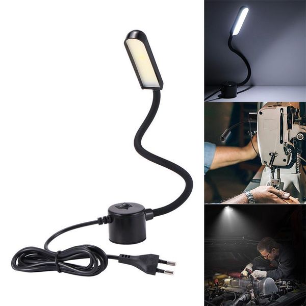 

book lights gooseneck table desk lamp work light 3/6/8w cob daylight machine with switch for industrial car repair eu us