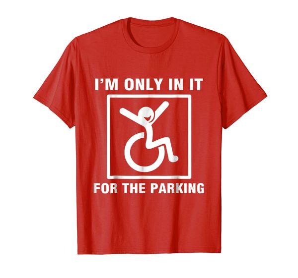 

i am only in it for the parking t-shirt, White;black