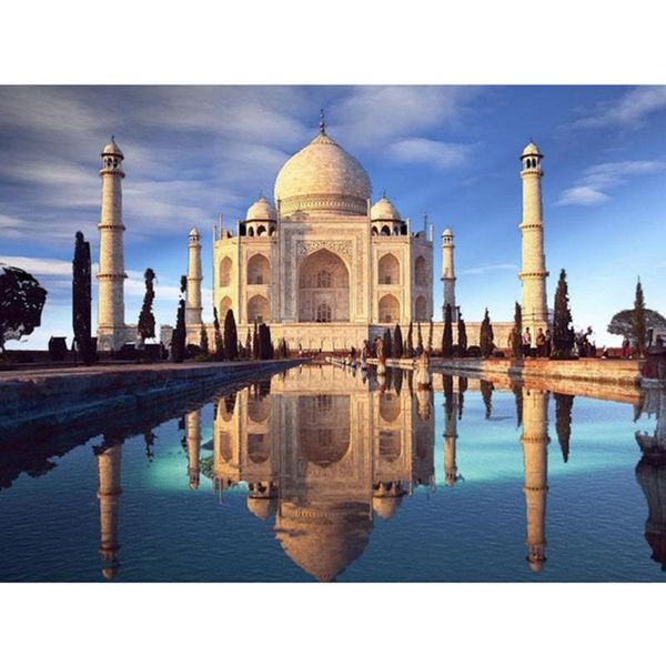 

diamond painting 5d diy church embroidery cross stitch islam muslim st. taj mahal full square / round mosaic rhinestone