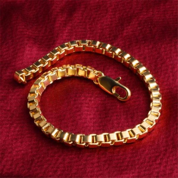 

link, chain wholesale 4mm 20cm fashion dubai bangle jewelry gold color ethiopian bracelet for women africa arab items18 k, Black