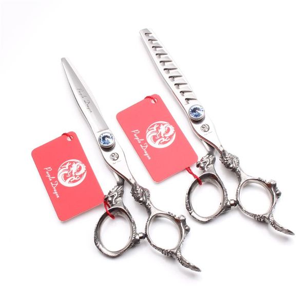 

hair scissors 5.5" jp 440c purple dragon professional hairserssing cutting thinning shears z9107