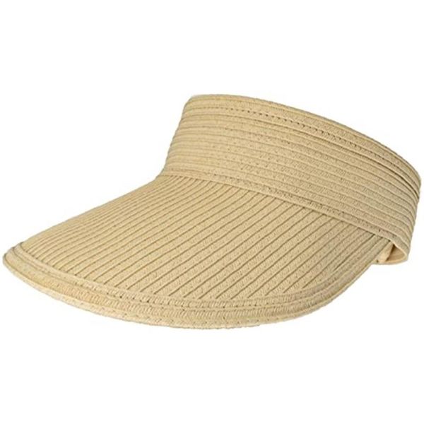 

cycling caps & masks giolshon summer empty suncap foldable portable roll up beach hat wide brim women sun fashion casual straw cap visor, Black