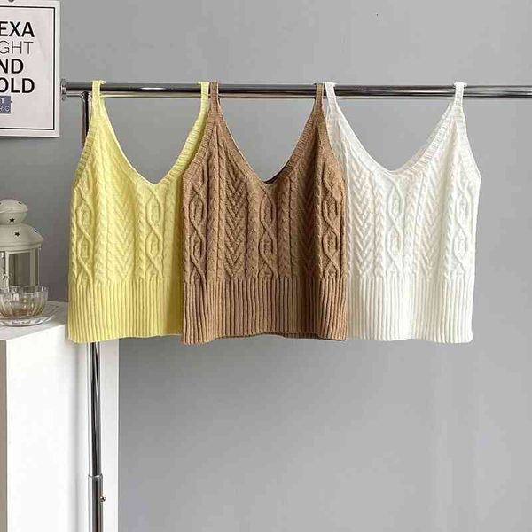 

women's tanks & camis summer knitted v-neck boho pure color white cami female l0bw